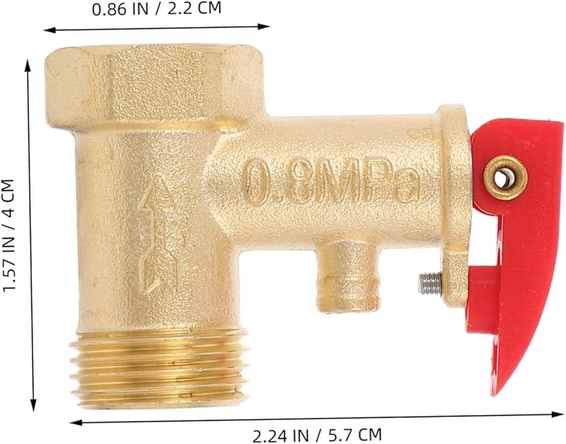 Brass Pressure Relief Valve For Water Heaters Efficient Pressure Control Leak Prevention - Image 2